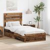 vidaXL Bed Frame with Drawer with Headboard Manual Engineered Wood
