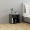 vidaXL Bed Cabinets 2 pcs High Gloss Grey 40x30x40 cm Engineered Wood