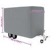 vidaXL Horse Trailer Cover Grey 396x178x250 cm Non-woven Fabric