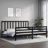 vidaXL Bed Frame without Mattress Black 200x200 cm Solid Wood Pine