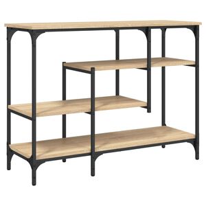 vidaXL Console Table with Shelves Sonoma Oak 100x35x75 cm