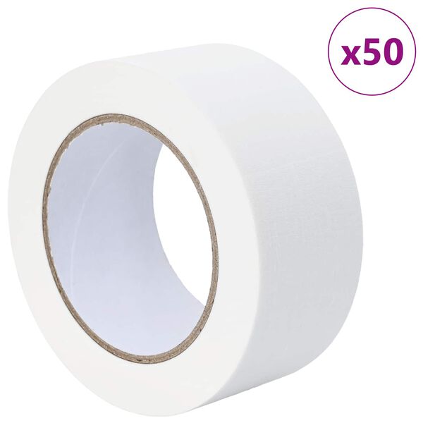 vidaXL Painter Masking Tapes 50 pcs White 50mm x 50m Paper