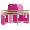 vidaXL Kids' Loft Bed with Tunnel without Mattress Pink 90x190cm