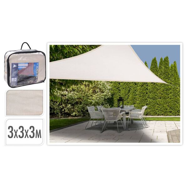 ProGarden Shade Cloth 3x3x3 m Cream Triangle