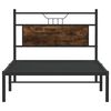 vidaXL Bed Frame without Mattress Smoked Oak 100x200 cm Engineered Wood