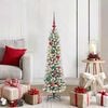 vidaXL Artificial Christmas Tree with 150 LEDs with Stand White 120 cm