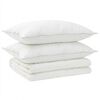 vidaXL Duvet and Pillow Set 3 pcs 200x240 cm Summer 140 GSM Wool White
