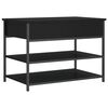 vidaXL Shoe Bench Black 70x42.5x50 cm Engineered Wood