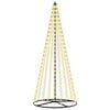 vidaXL LED Christmas Tree 235 cm 500 LEDs Warm White Steel Black