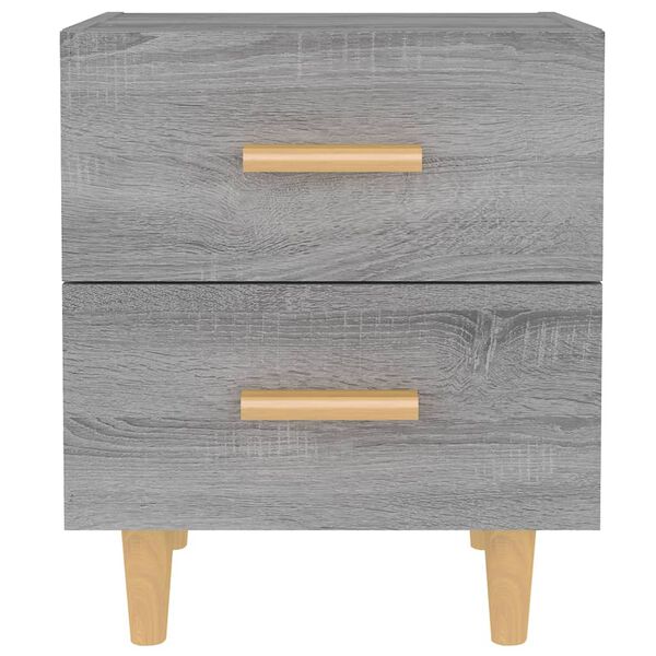 vidaXL Bed Cabinets 2 pcs Grey Sonoma 40x35x47.5 cm