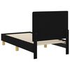 vidaXL Toddler Bed Frame with Headboard Black 70 x 140 cm Fabric