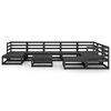 vidaXL 10 Piece Garden Lounge Set Black Solid Pinewood