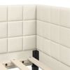 vidaXL Corner Bed Frame with Headboard Cream 90 cm x 200 cm Velvet