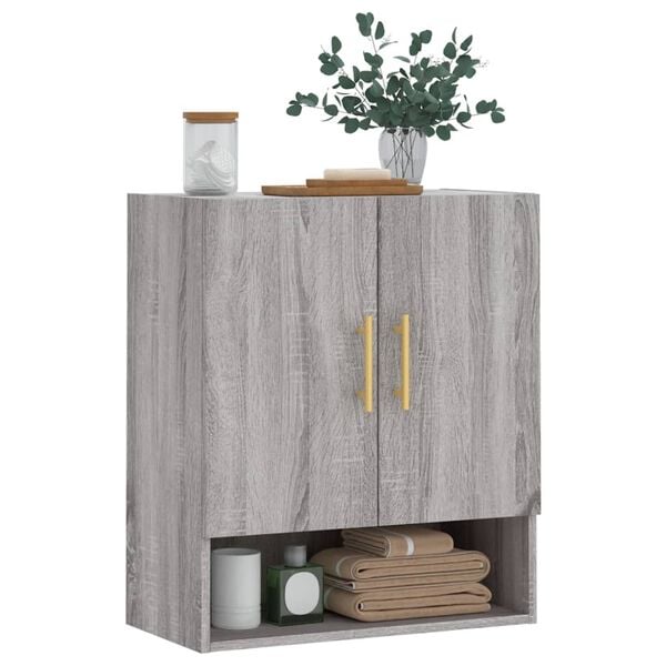 vidaXL Wall Cabinet Grey Sonoma 60x31x70 cm Engineered Wood