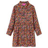 vidaXL Kids'Dress with Long Sleeves Multicolour 116