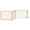 vidaXL Dog Gate with Door Foldable 12 Panels 960 cm Poplar Wood