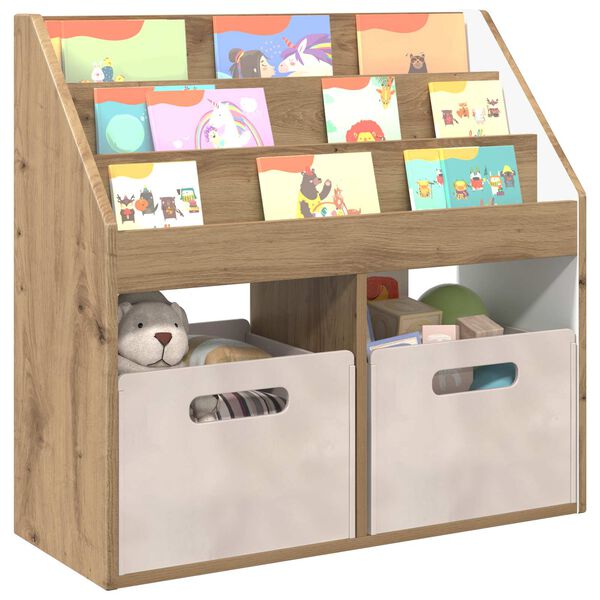 vidaXL Kids Bookshelf Artisan Oak 72.5 x 29.5 x 69 cm Engineered Wood