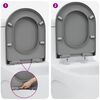 vidaXL Toilet Seat Grey 49 x 36 x 4 cm Duroplast