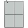 vidaXL Walk-in Shower Screen 140x195 cm Dark Tempered Glass