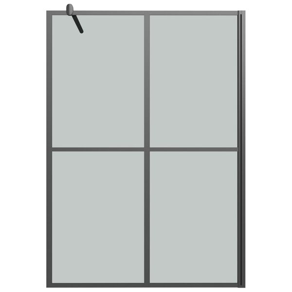 vidaXL Walk-in Shower Screen 140x195 cm Dark Tempered Glass