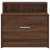 vidaXL Bedside Cabinet with Drawer Brown Oak 51x31x47 cm