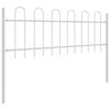 vidaXL Garden Fence 8 pcs White 13.6 x 0.6 m Powder-coated Steel