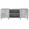 vidaXL Record Cabinet Concrete Grey 121x38x48 cm Engineered Wood