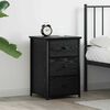 vidaXL Bedside Cabinet Black Oak 40 x 36 x 60 cm Solid Reclaim Wood