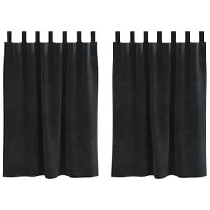 vidaXL Blackout Curtains 2 pcs Black 140 x 140 cm Velvet