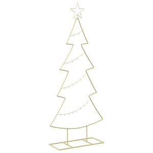 vidaXL Metal Christmas Tree with Stand KUOPIO 125 cm Steel Gold