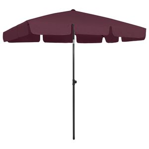 vidaXL Beach Parasol Bordeaux Red 200x125 cm