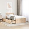vidaXL Bed Frame without Mattress 100x200 cm Solid Wood Pine
