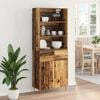 vidaXL Highboard Old Wood 69.5 x 34 x 180 cm Engineered Wood