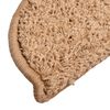 vidaXL Stair Mats 15 pcs 56x17x3 cm Beige Half Round