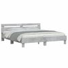 vidaXL Bed Frame with LED without Mattress Concrete Grey 160x200 cm