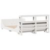 vidaXL Bed Frame without Mattress White 140x200 cm Solid Wood Pine