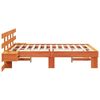 vidaXL Bed Frame with Headboard Brown 140 x 190 cm Solid Pine Wood