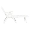 vidaXL Folding Sun Lounger Plastic White