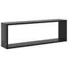 vidaXL Wall Cube Shelf 4 pcs High Gloss Grey 80x15x26.5 cm Engineered Wood