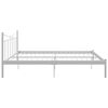 vidaXL Bed Frame without Mattress White Metal 200x200 cm