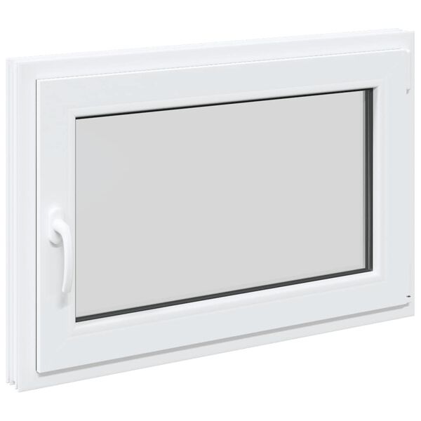 vidaXL Basement Window "RISOR" 90x70 cm Tilt&Turn DIN Right White