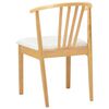 vidaXL Dining Chair 2 pcs Natural and White Solid Rubberwood
