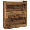 vidaXL Shoe Cabinet Old Wood 80 x 21 x 87.5 cm Engineered Wood