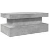 vidaXL Coffee Table with LED Lights Concrete Grey 90x50x40 cm