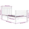 vidaXL Bed Frame without Mattress 90x200 cm Solid Wood