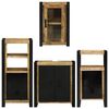 vidaXL Bathroom Furniture Set with Shelf 4 pcs Brown Solid Mango Wood