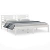 vidaXL Bed Frame without Mattress White 180x200 cm Super King Solid Wood