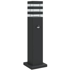 vidaXL Outdoor Floor Lamp with Sensor Black 50 cm Aluminium