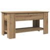 vidaXL Coffee Table Artisan Oak 101x49x52 cm Engineered Wood