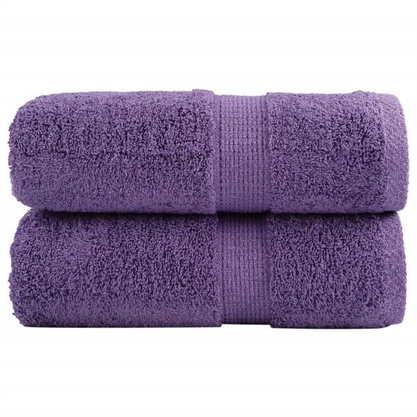 vidaXL Premium Wash Towels SOLUND 2 pcs Purple 30x30 cm 600 gsm